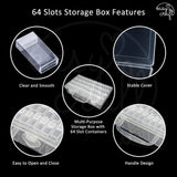 Diamond Painting Storage Box with 64 Slots Rectangle Bottles