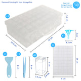 Diamond Painting Storage Box with 32 Slots Rectangle Bottles