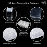 Diamond Painting Storage Box with 32 Slots Rectangle Bottles
