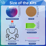 Easy Craft 8pcs Diamond Painting Coaster DIY Kit