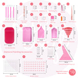 Portable All-in-One Diamond Painting Accessory Set-Pink