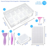 Diamond Painting Storage Box with 20 Slots Round Bottles