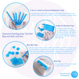 Diamond Painting Easy Tool Set Blue Kit With LED Pen