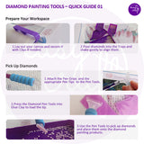Portable All-in-One Diamond Painting Accessory Set-Purple