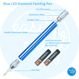 Diamond Painting Easy Tool Set Blue Kit With LED Pen