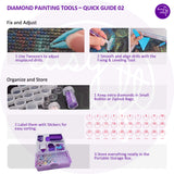 Portable All-in-One Diamond Painting Accessory Set-Purple