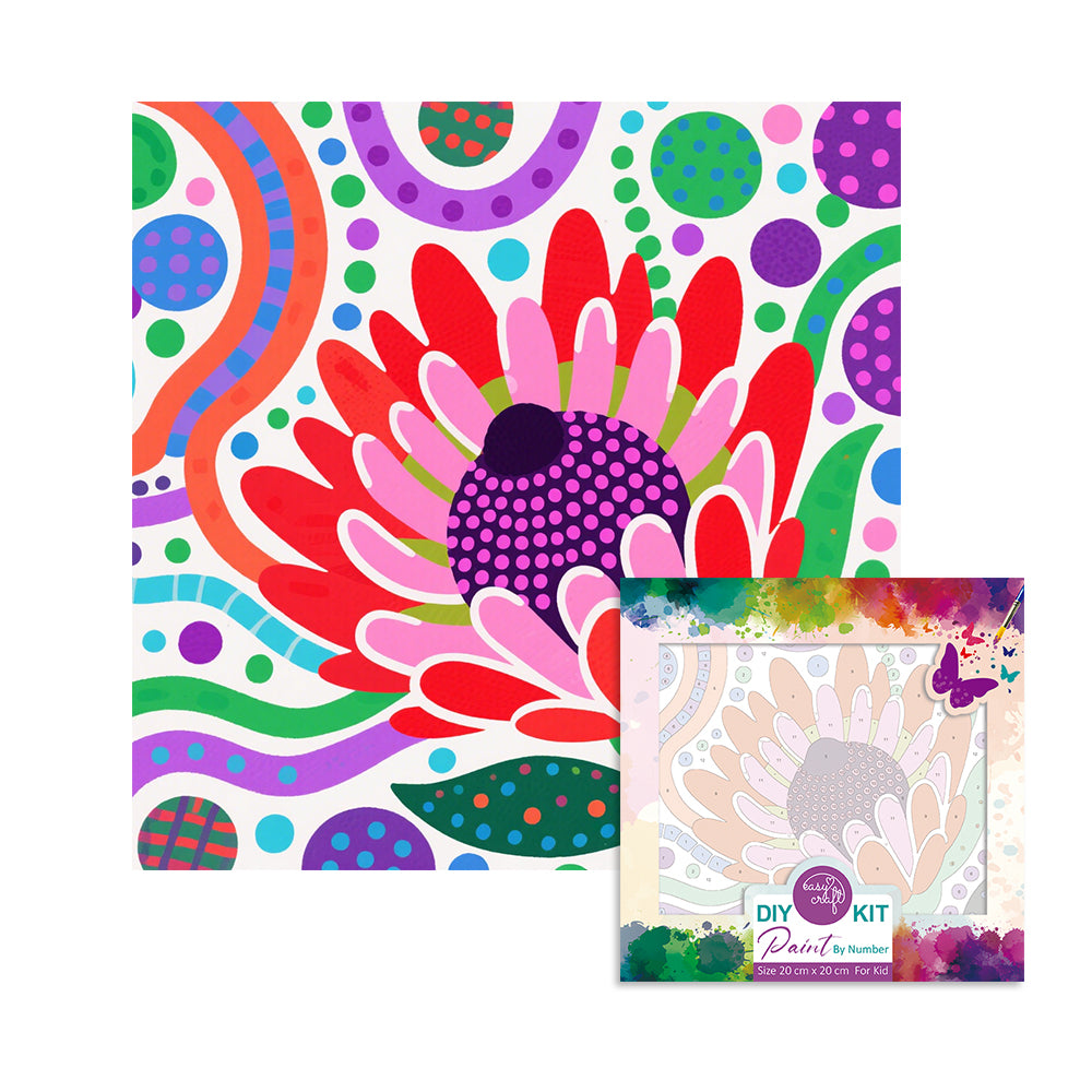 Easy Craft Paint by Number DIY Kit, 20x20cmPOP Art Protea