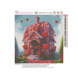 Easy Craft Diamond Painting DIY Kit, 30x30cm- House with Hearts
