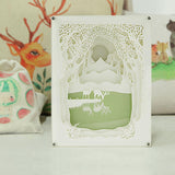 Fully Assembled 3D Paper Cutting Light Box, Organic Glass - Deer’n Lake