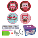 Easy Craft 4pcs Diamond Painting Coaster DIY Kit