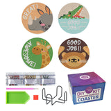 Easy Craft 4pcs Diamond Painting Coaster DIY Kit