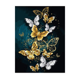 BULK SALE: Easy Craft Diamond Painting DIY Kit, 40x30cm - Gold Butterflies x 2