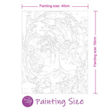 Easy Craft Paint by Number DIY Kit, 50x40cm- Girl with Headphones 01 147