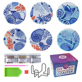 Easy Craft 6pcs Diamond Painting Coaster DIY Kit