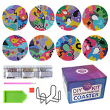 Easy Craft 8pcs Diamond Painting Coaster DIY Kit