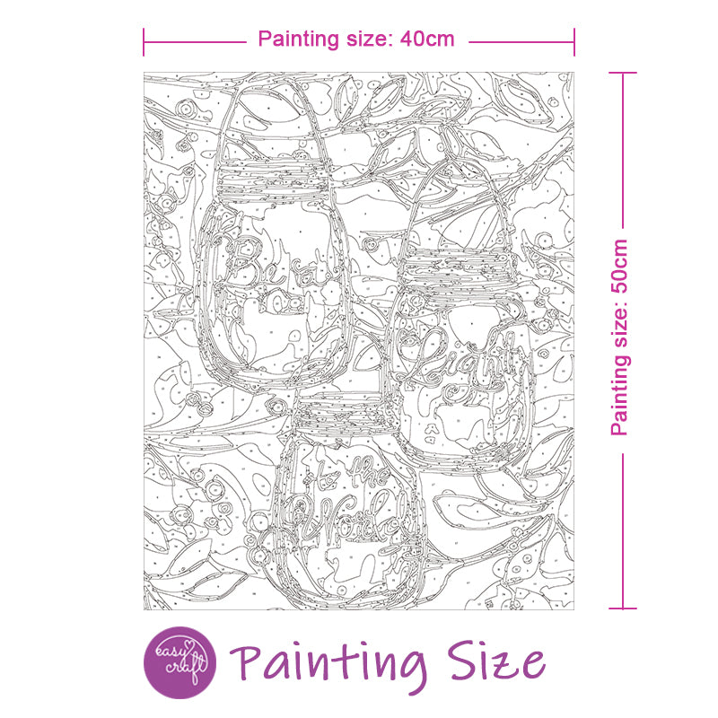 Box damage sale, limited quantity Easy Craft Paint by Number DIY Ki