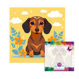 Easy Craft Paint by Number Kids DIY Kit, 20x20cm - Dogs