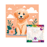 Easy Craft Paint by Number Kids DIY Kit, 20x20cm - Dogs