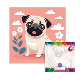 Easy Craft Paint by Number Kids DIY Kit, 20x20cm - Dogs