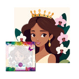 Easy Craft Paint by Number Kids DIY Kit, 20x20cm - Princess in Flowers