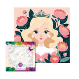 Easy Craft Paint by Number Kids DIY Kit, 20x20cm - Princess in Flowers