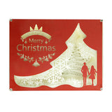 Fully Assembled 3D Paper Cutting Light Box, Organic Glass - Merry Christmas: You and Me