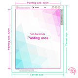Easy Craft Diamond Painting DIY Kit, 40x30cm- Beauty with Flower Hair (New Tool)