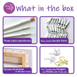 Easy Craft Paint by Number DIY Kit, 50x40cm- Girl with Headphones 02 157