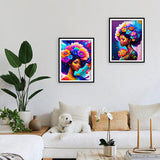 Easy Craft Diamond Painting DIY Kit, 40x30cm- Beauty with Flower Hair (New Tool)