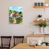 Easy Craft Paint by Number DIY Kit, 50x40cm- House in Flower Garden