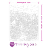 Easy Craft Paint by Number DIY Kit, 50x40cm- House in Flower Garden
