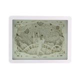 Fully Assembled 3D Paper Cutting Light Box, ABS Frame (White) - My Little One and Me