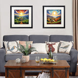 Easy Craft Diamond Painting DIY Kit, 40x40cm- Vineyard Sunrise (New Tools Kit)