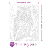 Easy Craft Paint by Number DIY Kit, 50x40cm- Owl in Trees