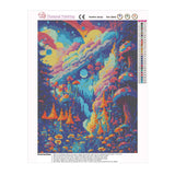 Easy Craft Diamond Painting DIY Kit, 40x30cm- Mushroom Paradise (New Tools)