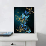 BULK SALE: Easy Craft Diamond Painting DIY Kit, 40x30cm - Gold Butterflies x 2