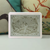 Fully Assembled 3D Paper Cutting Light Box, ABS Frame (White) - My Little One and Me