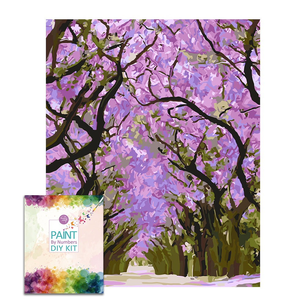 Easy Craft Paint by Number DIY Kit, 50x40cm- Various Flowers