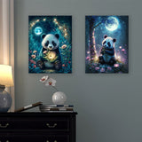 Easy Craft Diamond Painting DIY Kit, 40x30cm- Panda at Night