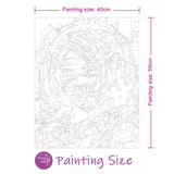 Easy Craft Paint by Number DIY Kit, 50x40cm- Girl with Headphones 03 148