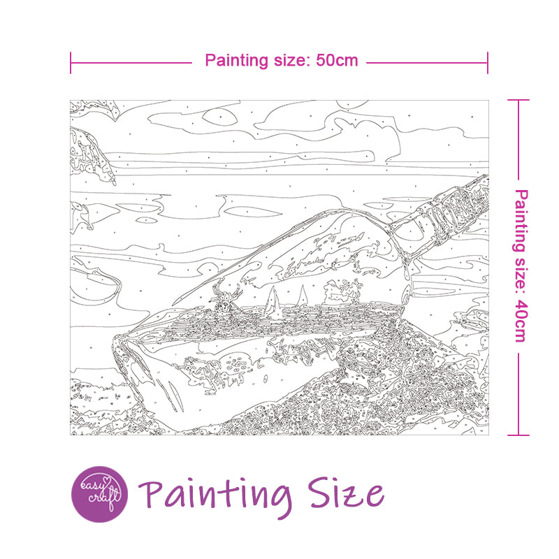 Box damage sale, limited quantity Easy Craft Paint by Number DIY Kit