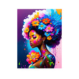 Easy Craft Diamond Painting DIY Kit, 40x30cm- Beauty with Flower Hair (New Tool)