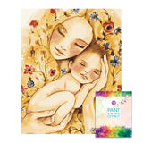 Box damage sale, limited quantity -- Easy Craft Paint by Number DIY Kit, 50x40cm- Mother and Child Love