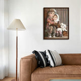 Diamond Painting DIY Kit,Full Drill, 50x40cm- Childhood Sweetheart