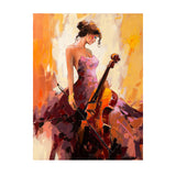Diamond Painting DIY Kit,Full Drill, 40x30cm- Cello Player