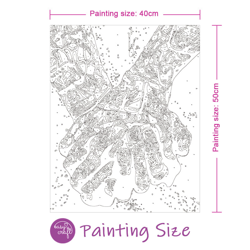 Easy Craft Paint by Number DIY Kit, 50x40cm Graffiti Hands Easy Craft SA