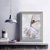 Diamond Painting DIY Kit,Full Drill, 40x30cm- Dancer in White Dress