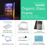 DIY 3D Paper Cutting Light Box, Organic Glass - Christmas Eve