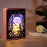 DIY 3D Paper Cutting Light Box, ABS Frame (Red) - Merry Christmas: I Met you