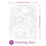 Box damage sale, limited quantity -- Easy Craft Paint by Number DIY Kit, 50x40cm- Mother and Child Love